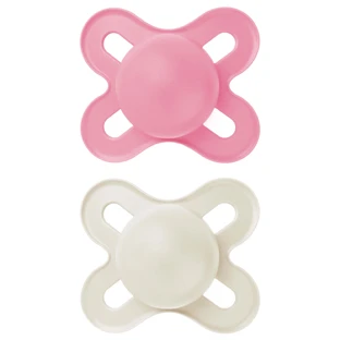 MAM Original Start, dummy, silicone, orthodontic, unprinted mat, girl, 0-2 months, 2 pieces