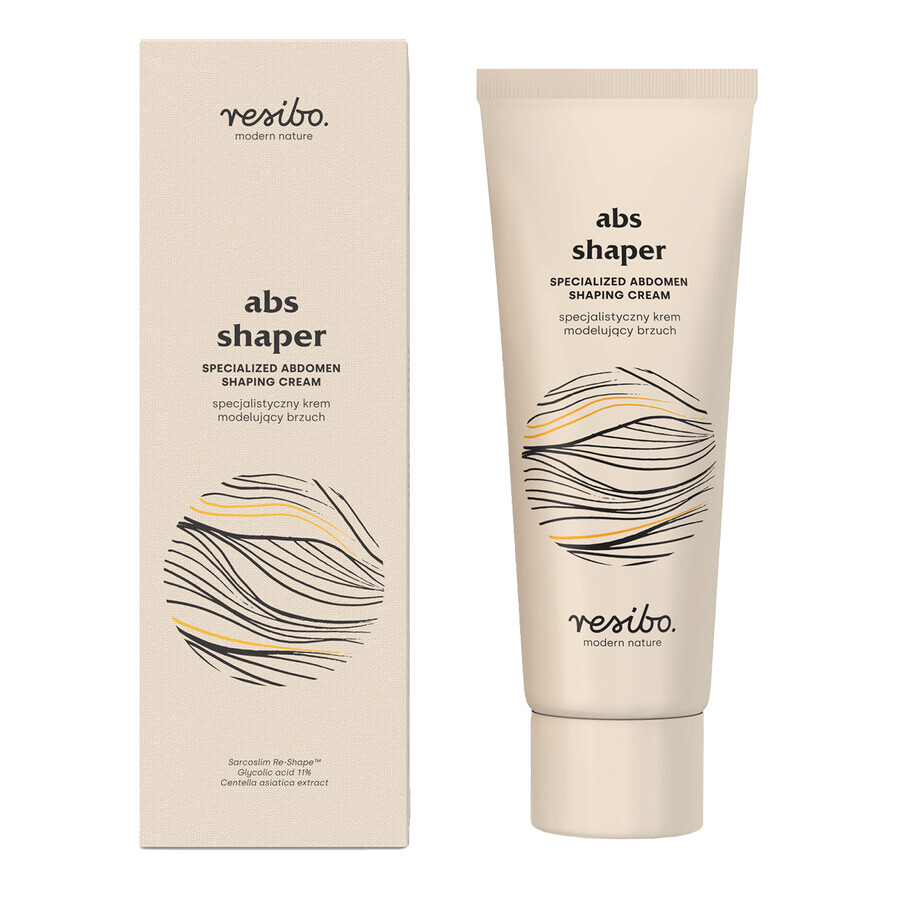 Resibo ABS Shaper, crema especial moldeadora de vientre, 75 ml ENVASE CONTAMINADO