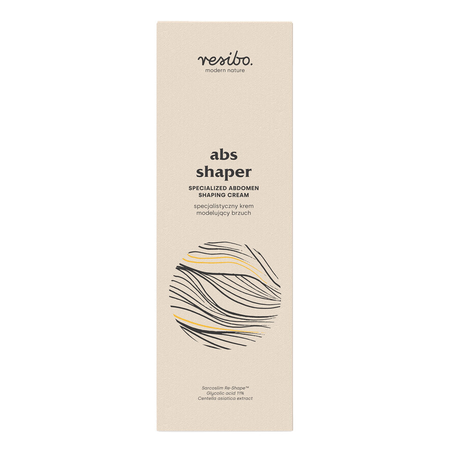 Resibo ABS Shaper, crema especial moldeadora de vientre, 75 ml ENVASE CONTAMINADO