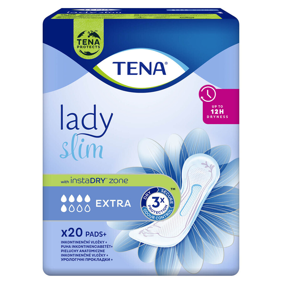 Tena Lady Slim Set, gespecialiseerd maandverband, Extra, 2 x 20 stuks + ProSkin Pants Absorbent Normal Panty, maat M en L, 2 stalen