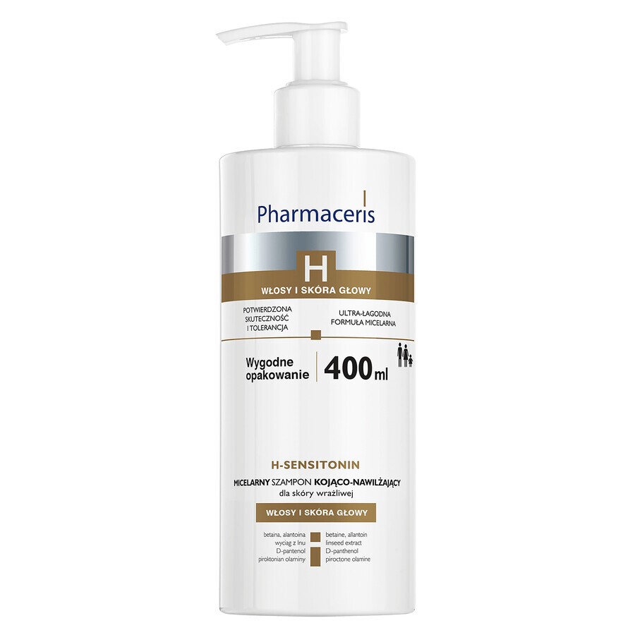 Pharmaceris H Sensitonin, verzachtende en hydraterende micellaire shampoo, gevoelige huid, 400 ml