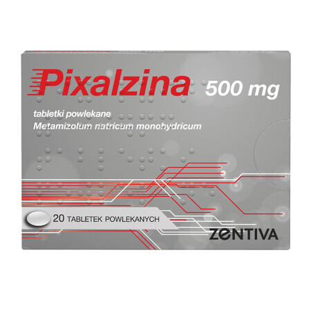 Pixalazine 500 mg, 20 filmomhulde tabletten