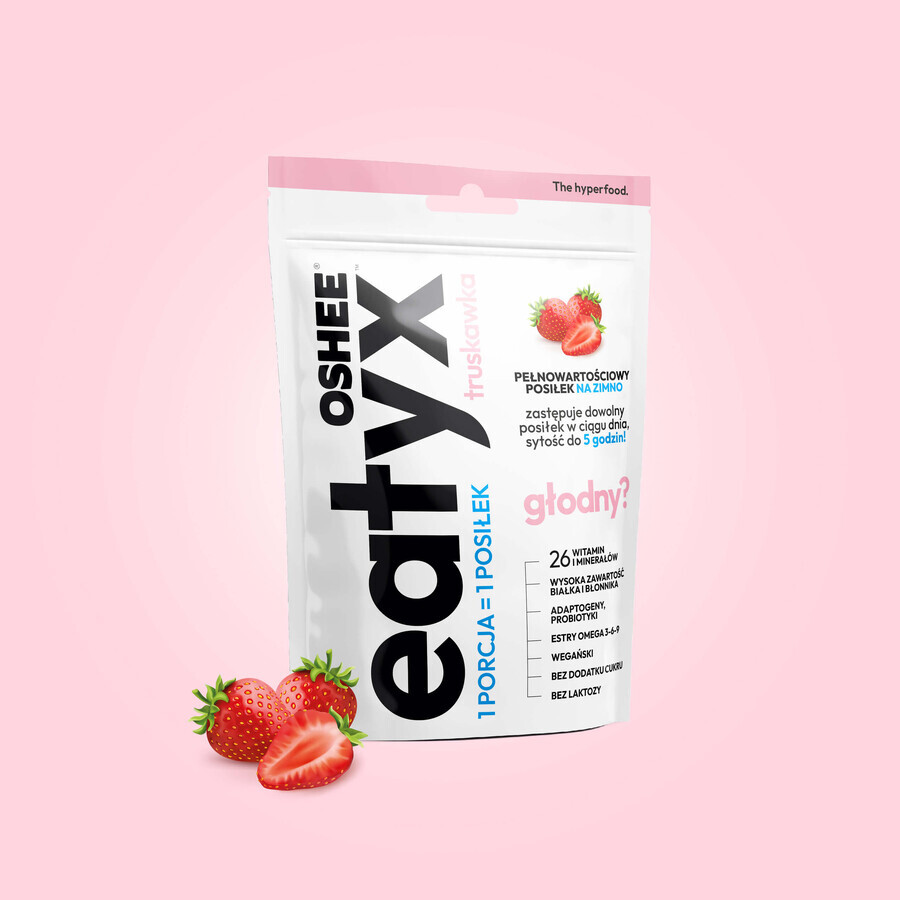 OSHEE Eatyx, cold meal powder, vegan, strawberry, 90 g