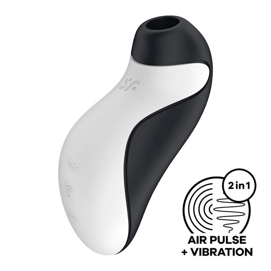 Satisfyer Orca, contactloze clitorismassage, lucht, zwart-witte orka