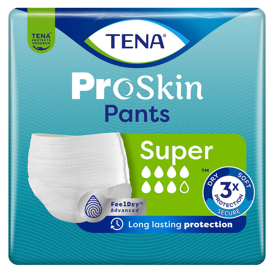 Tena Pants ProSkin, absorberende slip, maat XL, 120-160 cm, Super, 12 stuks