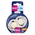 Lovi Prime, smoczek uspokajający, silikonowy, dynamiczny, Coconut/Ivory, 34/402, 6-18 miesięcy, 2 sztuki: ceny i cechy