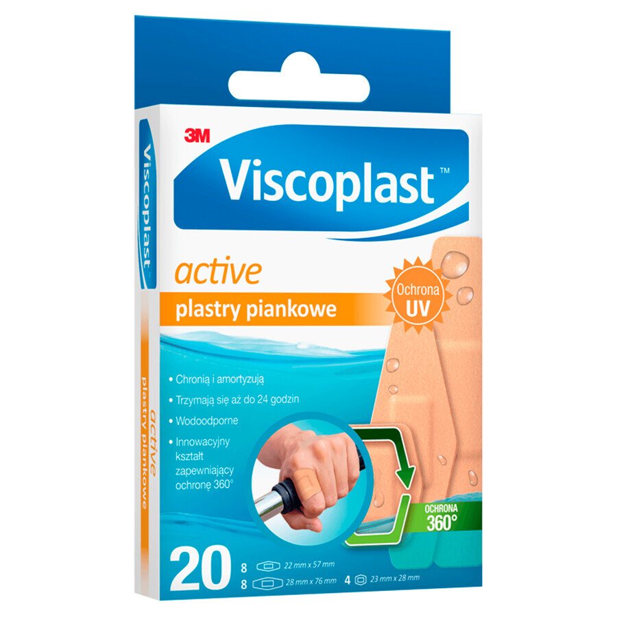 Viscoplast Active, schuimkussentjes, 20 stuks