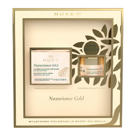 Nuxe Nuxuriance Gold Set, Gesichtscreme mit Öl, 50 ml + Augenbalsam, 15 ml