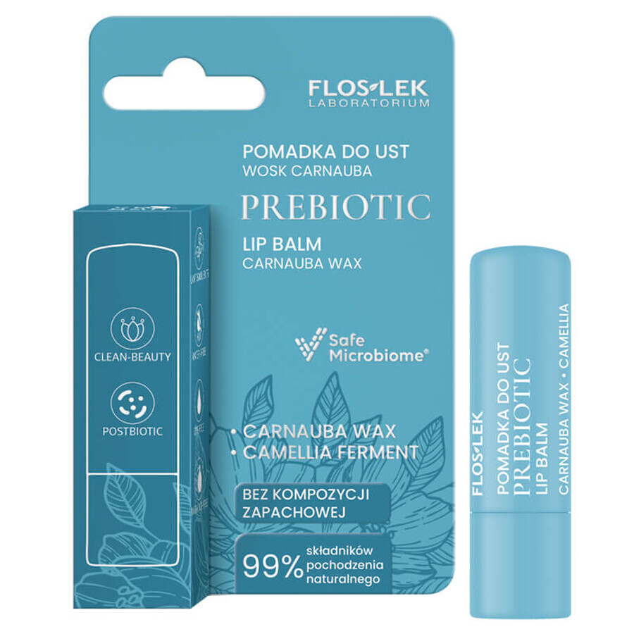 Floslek Laboratorium Prebiotic, lippenstift, carnaubawas, 4 g