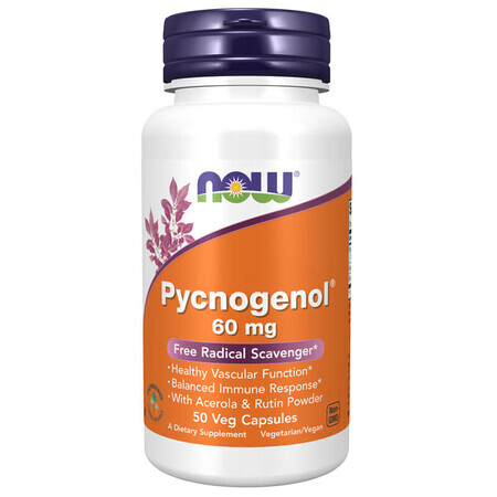 Now Foods Pycnogenol 60 mg, 50 gélules