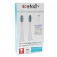 Controly, vervangende opzetborstels voor Sonic Supersonic en Daily II tandenborstel, wit, medium, 2 stuks