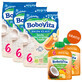 BoboVita Smakelijke Diner Set Pap met melk en rijst, 3 vruchten, glutenvrij, na 6 maanden, 3 x 230 g + Mousse in tube, banaan met mango en kokos, 2 x 80 g vrij