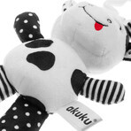 AKUKU, plush mascot with label, black and white fudge, A0471, from birth, 1 pc