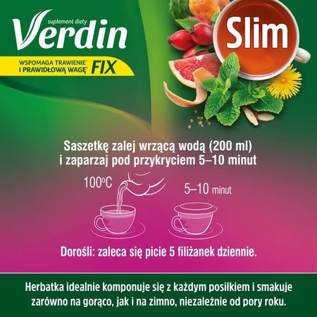 Verdin Fix Slim, 20 sobres