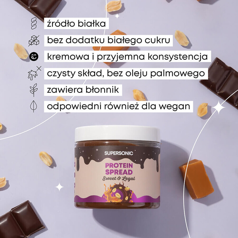 Set supersónico, crema de nueces, chocolate y caramelo aromatizado con trocitos de nuez, 2 x 160 g