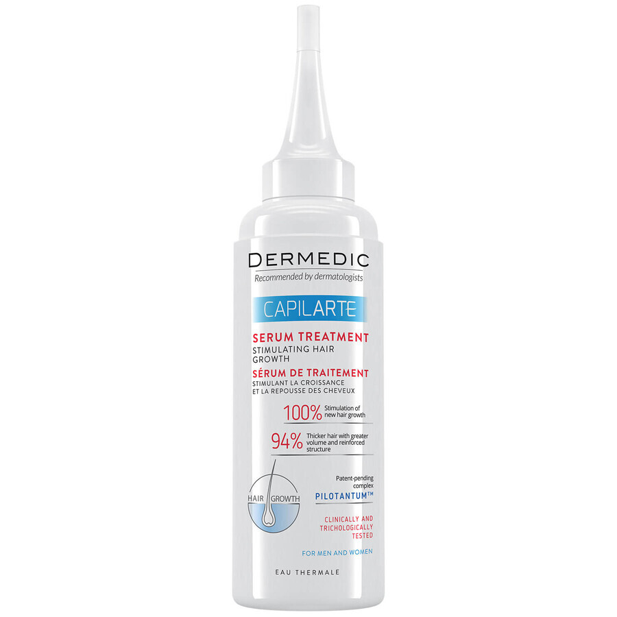 Set Dermedic Capilarte, haargroeistimulerend behandelserum voor mannen en vrouwen, 150 ml + haargroeistimulerende behandelshampoo, 300 ml