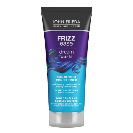 John Frieda Frizz Ease Dream Curls Conditioner, acondicionador antiencrespamiento para cabello rizado y ondulado, 75ml