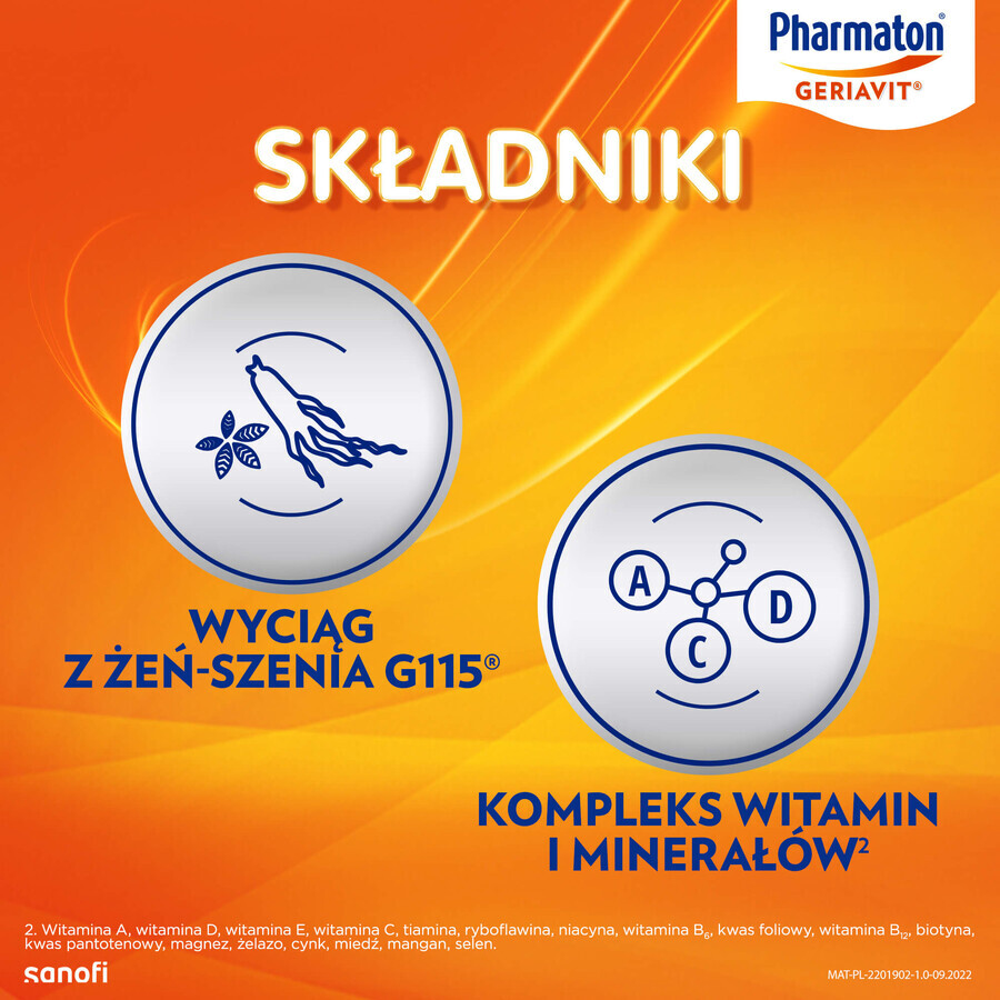 Pharmaton Geriavit set, 3 x 30 comprimés pelliculés