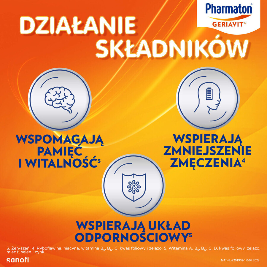 Pharmaton Geriavit set, 3 x 30 comprimés pelliculés