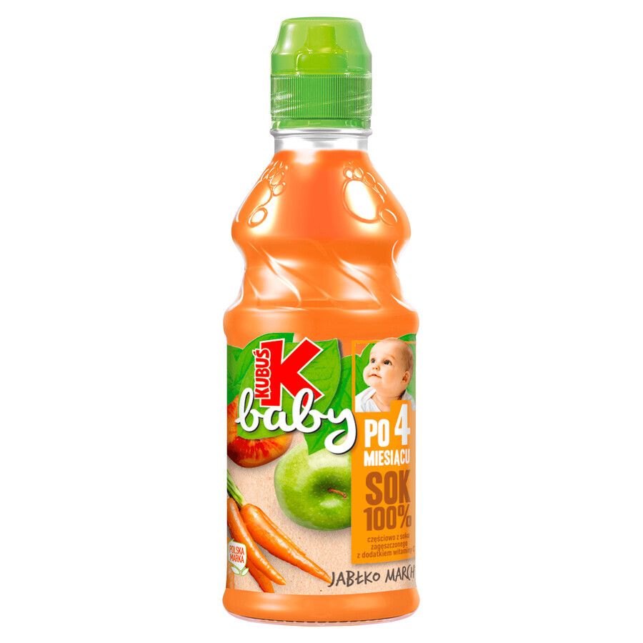 Kubuś Baby Juice 100%, after 4 months, apple, carrot, 300 ml