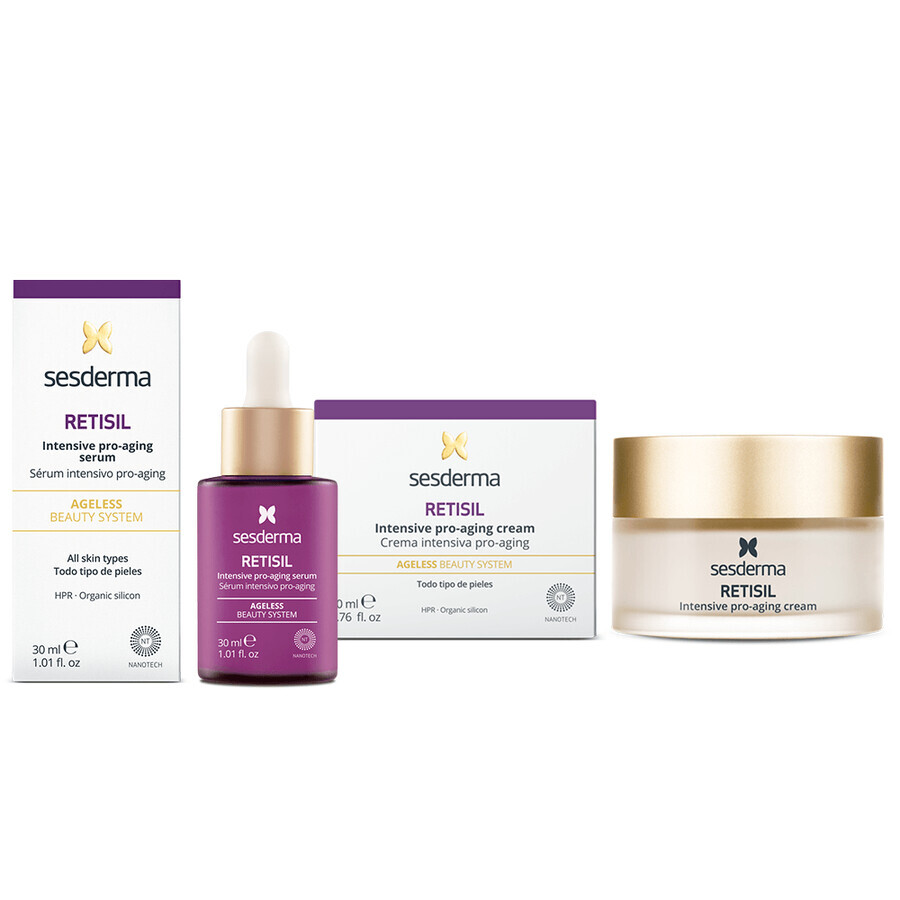 Set Sesderma, Retisil Intensive Pro-aging, siero antietà da 30 ml + crema antietà da 50 ml per 1 centesimo