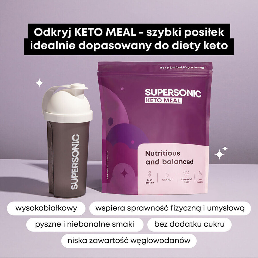 Supersonic Keto Meal, vanilla ice cream flavor, 800 g + shaker, 700 ml free