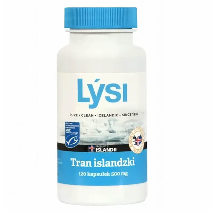 Lysi Icelandic Transit 500 mg, 120 capsules