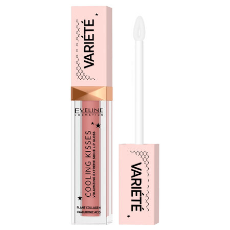 Eveline Cosmetics Varieties Cooling Kiss, volumiserende lipgloss met verkoelend effect, nr. 03, 6.8 ml