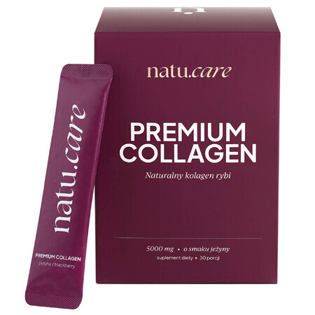 Natu.Care Premium Collagen 5000 mg, blackberry flavor, 30 sachets