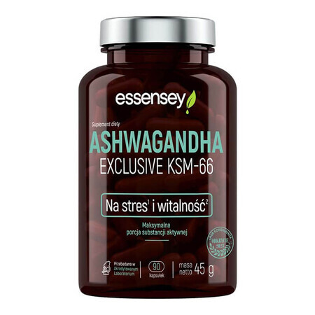 Essensey Ashwagandha Exclusiva KSM-66, 90 cápsulas