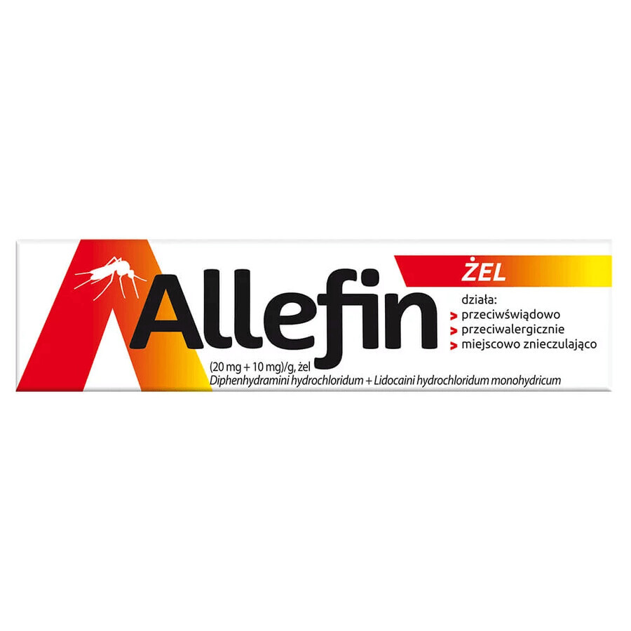 Allefin (20 mg + 10 mg)/g, gel, 20 g