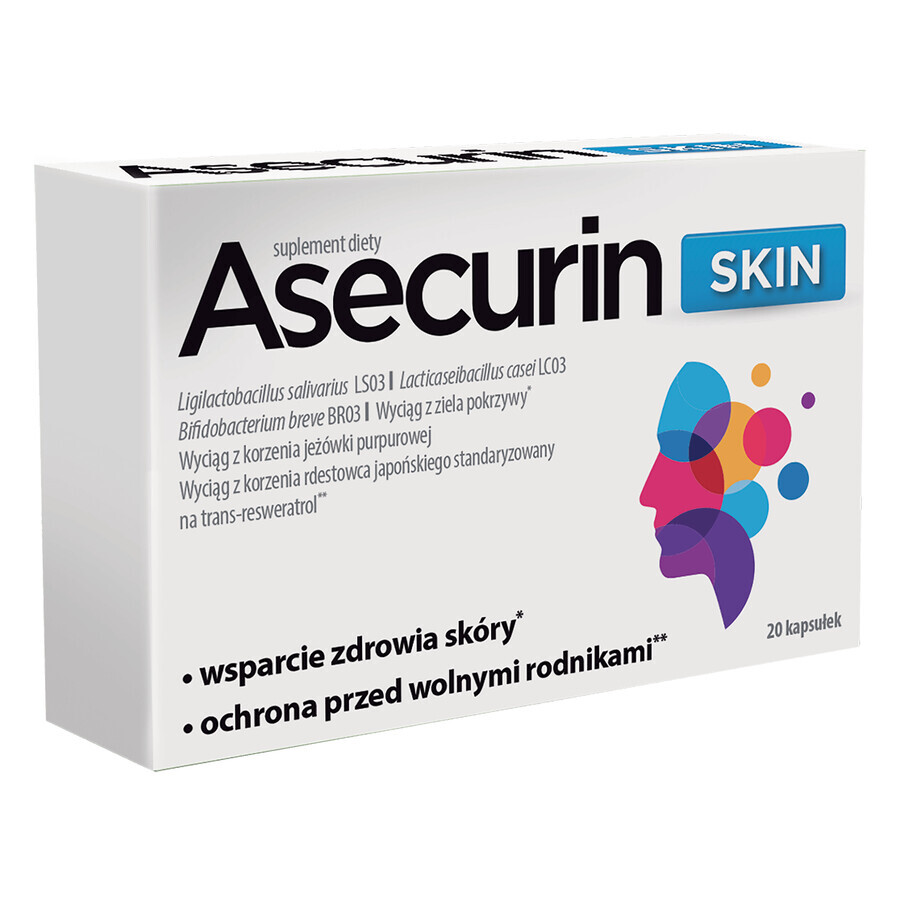 Asecurin Skin, 20 capsules