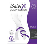 Salvi Compression Diabetic, diabetessokken, zilver, maat S, zwart