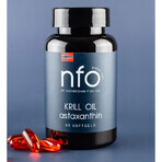 NFO Krill Oil Astaxanthin, aceite de krill con astaxantina, 60 cápsulas blandas