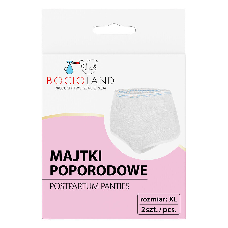 Bocioland, postnatal panties, mesh, size XL, 2 pieces