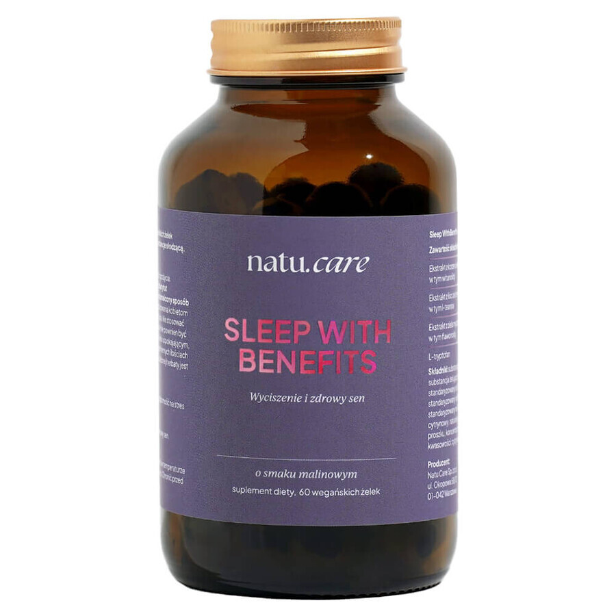 Natu.Care Sleep With Benefits, gelei, frambozensmaak, 60 stuks