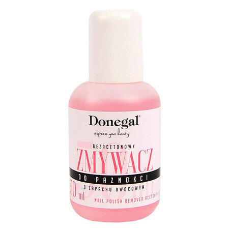 Donegal, acetone-free nail polish remover with vitamin E, scented, 50 ml