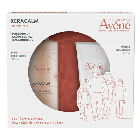 Avene Xeracalm Nutrition Hydraterende Huidverzorgingsset voor het hele gezin, douchecrème 500 ml + hydraterende melk 200 ml