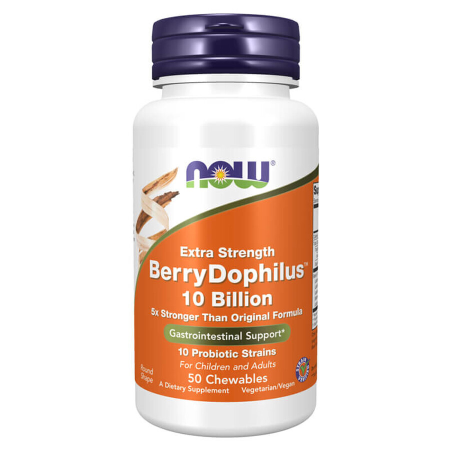 Now Foods Berry Dophilus, 50 kauwtabletten