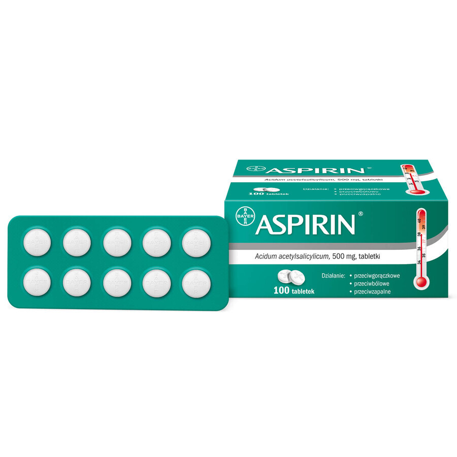 Aspirine 500 mg, 100 tabletten