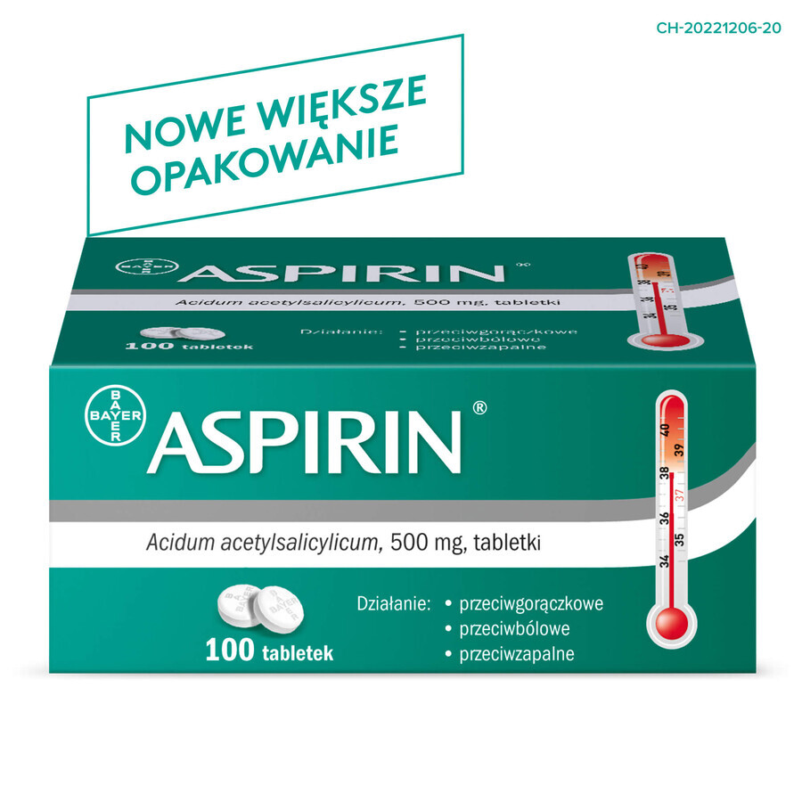 Aspirine 500 mg, 100 tabletten