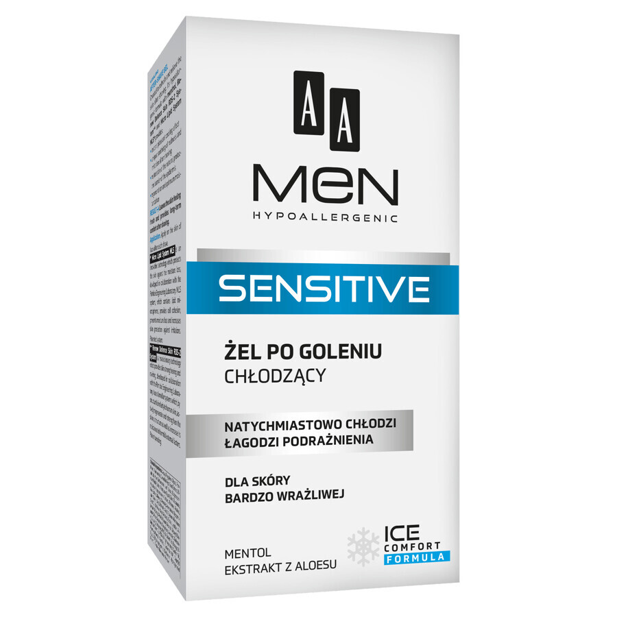 AA Men Sensitive, verkoelende aftershavegel voor de zeer gevoelige huid, 100 ml