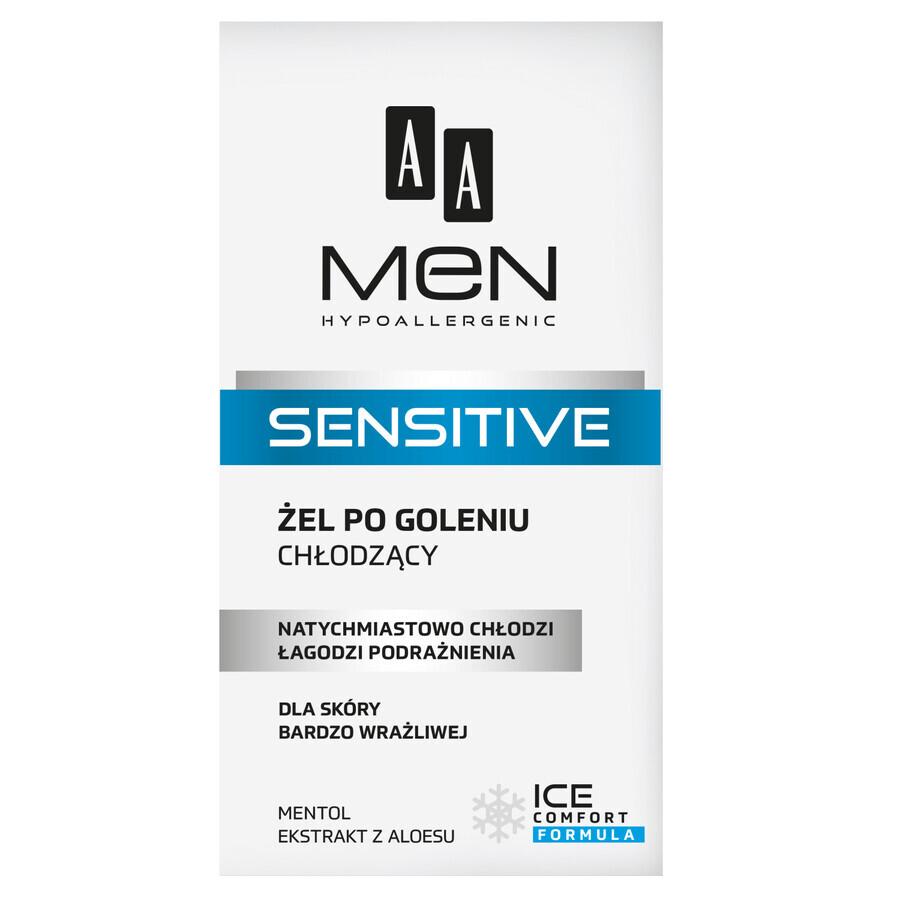 AA Men Sensitive, verkoelende aftershavegel voor de zeer gevoelige huid, 100 ml