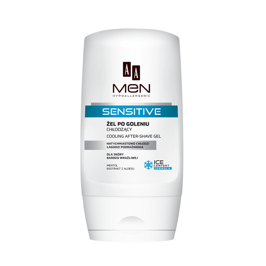 AA Men Sensitive, verkoelende aftershavegel voor de zeer gevoelige huid, 100 ml