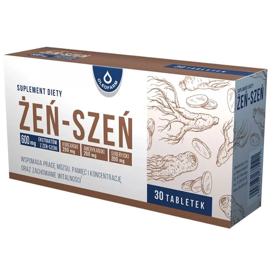 Oleofarm Ginseng, 30 comprimidos