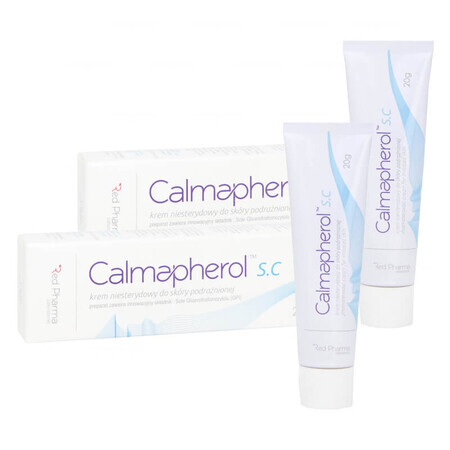 Set Calmapherol S.C, niet-steroïde crème voor de geïrriteerde huid, 2 x 20 g