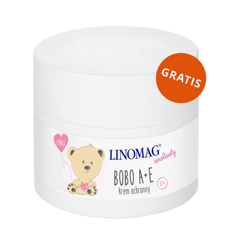 Linomag Emolients, loción de baño para bebés y niños a partir de 7 meses, 400 ml + crema protectora, 15 ml gratis