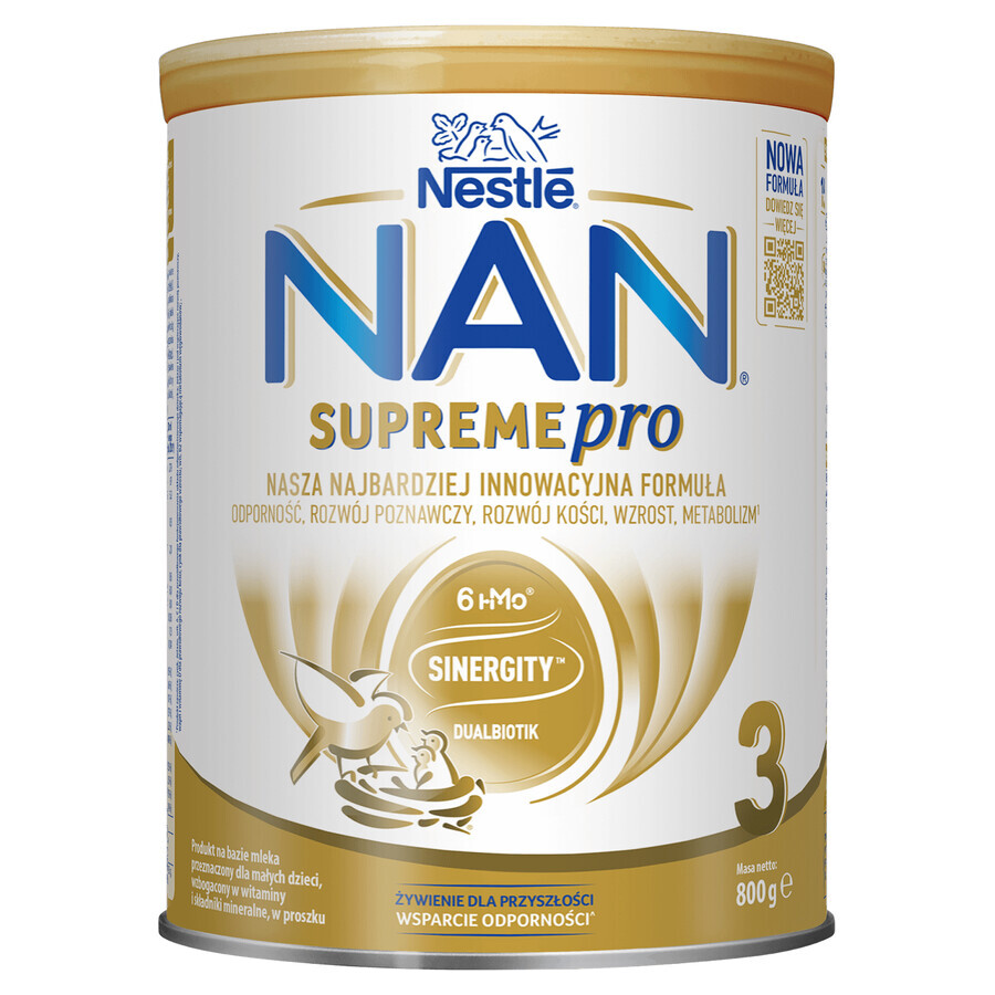 Set Nestle NAN Supremepro 3 HMO, follow-on milk for babies over 1 year, 4 x 800 g