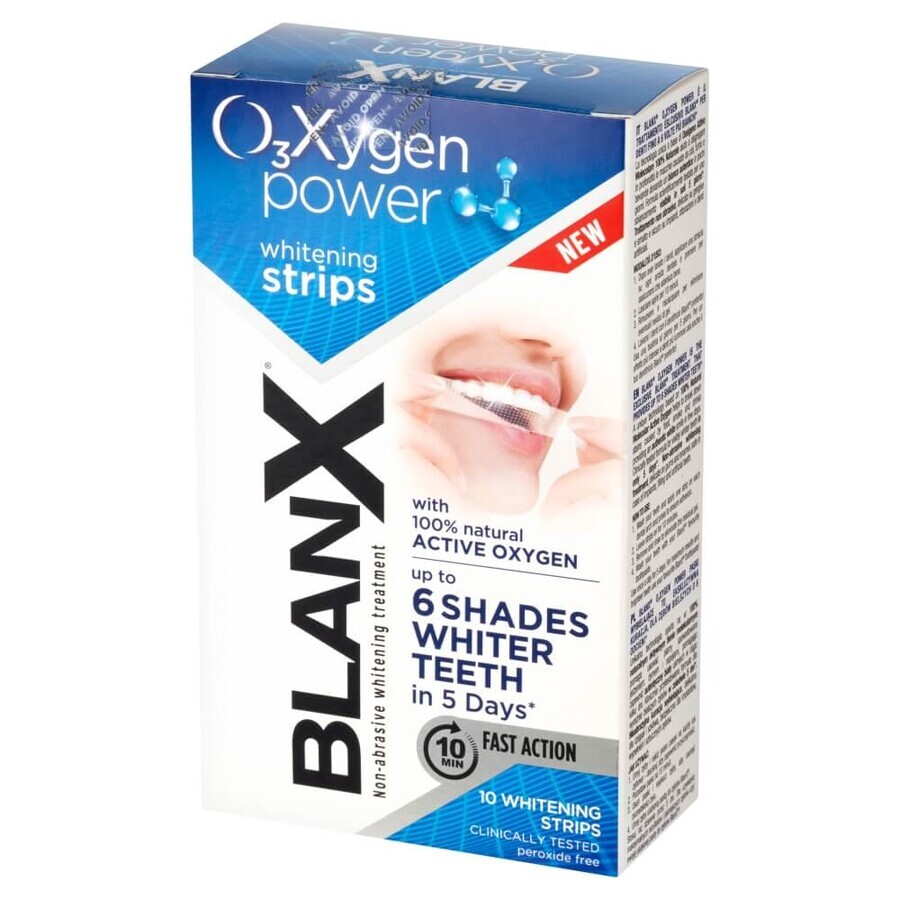 BlanX O3X tooth whitening strips with active oxygen, 10 pieces