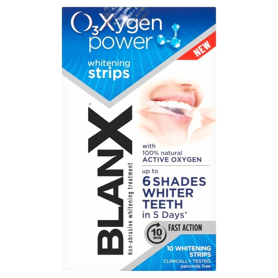 BlanX O3X tooth whitening strips with active oxygen, 10 pieces